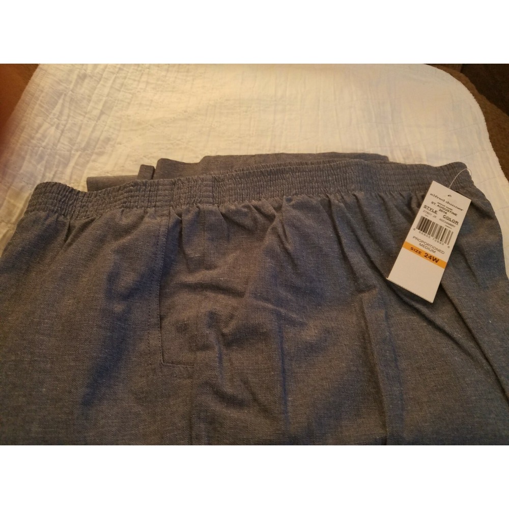 ALFRED DUNNER Women's  Pants Size 24W Color Blue/Gray